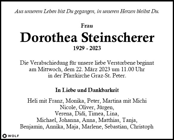 Dorothea Steinscherer